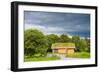 Scandinavian House with Grass Covered Roof-Lamarinx-Framed Photographic Print