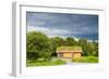 Scandinavian House with Grass Covered Roof-Lamarinx-Framed Photographic Print