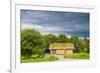 Scandinavian House with Grass Covered Roof-Lamarinx-Framed Photographic Print