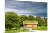 Scandinavian House with Grass Covered Roof-Lamarinx-Mounted Photographic Print