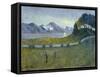 Scandinavian landscape by Nikolai Astrup-Nikolai Astrup-Framed Stretched Canvas