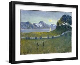 Scandinavian landscape by Nikolai Astrup-Nikolai Astrup-Framed Giclee Print