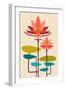 Scandinavian Lotus (White)-null-Framed Premium Giclee Print