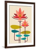 Scandinavian Lotus (White)-null-Framed Art Print