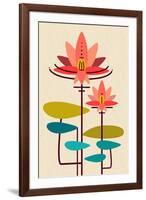 Scandinavian Lotus (White)-null-Framed Art Print