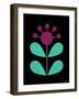 Scandinavian Orchid Flower on Black-Anita Nilsson-Framed Art Print