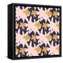 Scandinavian Seamless Pattern-Olha Kostiuk-Framed Stretched Canvas