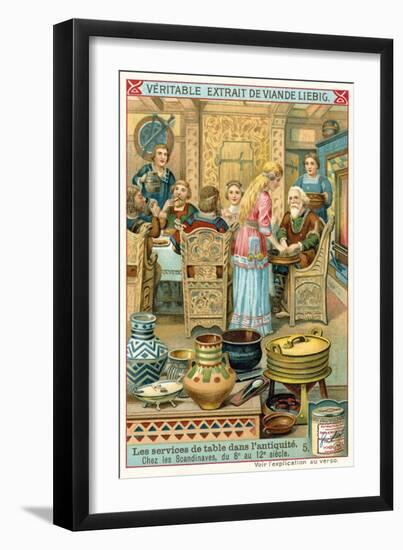 Scandinavian Tableware, 8th-12th Century-null-Framed Giclee Print