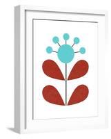 Scandinavian Turquoise Flower-Anita Nilsson-Framed Art Print