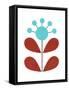 Scandinavian Turquoise Flower-Anita Nilsson-Framed Stretched Canvas