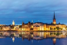 Evening Summer Scenery of Stockholm, Sweden-Scanrail-Photographic Print