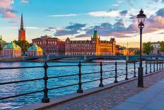 Evening Summer Scenery of Stockholm, Sweden-Scanrail-Photographic Print