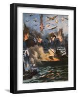 Scapa Flow Bombed-null-Framed Art Print