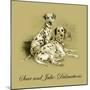 Scar And Julie-Dalmations-Lucy Dawson-Mounted Art Print