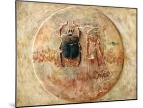 Scarab and Ra, Tomb of Seti, Egypt, 1910-Walter Tyndale-Mounted Giclee Print