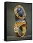 Scarab Bracelet, from the Tomb of Tutankhamun, New Kingdom (Gold and Lapis Lazuli)-Egyptian 18th Dynasty-Framed Stretched Canvas