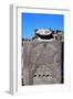 Scarab Surmounting a Relief of a Pharaoh Receiving Tribute, Temple of Karnak, Egypt-null-Framed Photographic Print