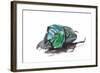 Scarabidae Beetle from Peru Oxysternus Selenium-Darrell Gulin-Framed Photographic Print