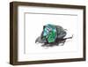 Scarabidae Beetle from Peru Oxysternus Selenium-Darrell Gulin-Framed Photographic Print