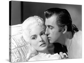SCARAMOUCHE, 1952 directed by GEORGE SIDNEY Janet Leigh and Stewart Granger (b/w photo)-null-Stretched Canvas