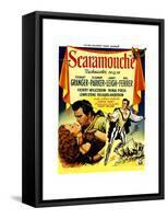 Scaramouche, Eleanor Parker, Stewart Granger, (Belgian Poster Art), 1952-null-Framed Stretched Canvas