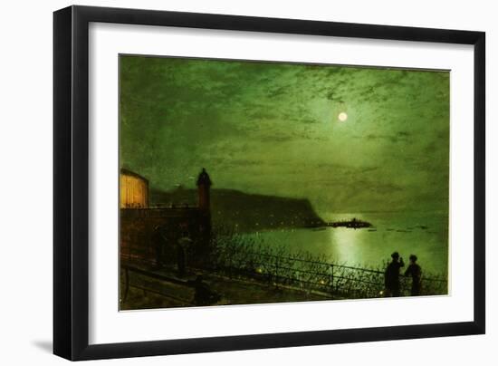 Scarborough by Moonlight from the Steps of the Grand Hotel-John Atkinson Grimshaw-Framed Giclee Print