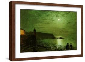 Scarborough by Moonlight from the Steps of the Grand Hotel-John Atkinson Grimshaw-Framed Giclee Print