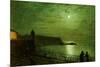 Scarborough by Moonlight from the Steps of the Grand Hotel-John Atkinson Grimshaw-Mounted Premium Giclee Print