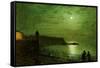 Scarborough by Moonlight from the Steps of the Grand Hotel-John Atkinson Grimshaw-Framed Stretched Canvas