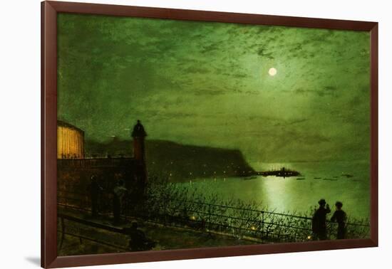 Scarborough by Moonlight from the Steps of the Grand Hotel-John Atkinson Grimshaw-Framed Giclee Print