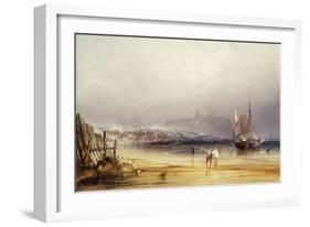 Scarborough Castle from the South, 1838-Anthony Vandyke Copley Fielding-Framed Giclee Print