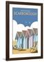 Scarborough - Dave Thompson Contemporary Travel Print-Dave Thompson-Framed Giclee Print