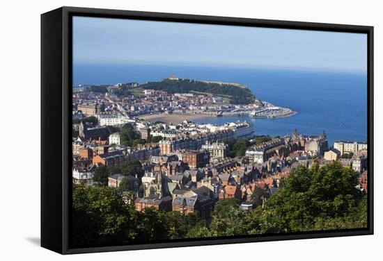 Scarborough from Olivers Mount, North Yorkshire, Yorkshire, England, United Kingdom, Europe-Mark Sunderland-Framed Stretched Canvas