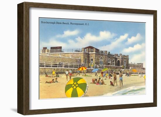 Scarborough State Beach, Narragansett, Rhode Island-null-Framed Art Print