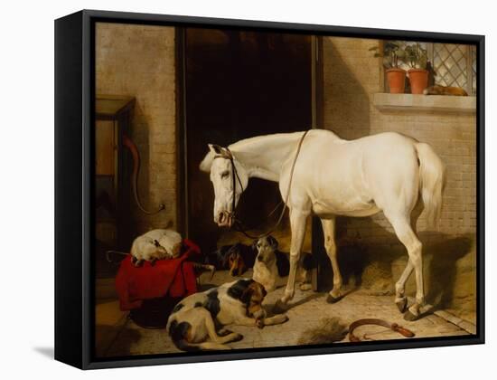 Scarbro, an Old Cover Hack-Edwin Landseer-Framed Stretched Canvas