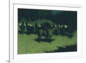 Scare in a Pack Train, 1908-Frederic Remington-Framed Giclee Print