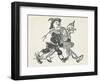 Scarecrow and the Tin Woodman Carrying a Sleeping Dorothy and Toto Out Of the Deadly Poppy Field-William Denslow-Framed Giclee Print