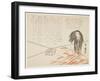 Scarecrow in a Rice Field, 1862-Unrei-Framed Premium Giclee Print