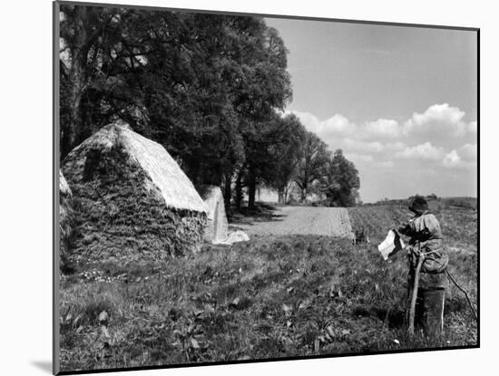 Scarecrow on a Farm-null-Mounted Photographic Print