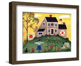 Scarecrow Pumpkin Sheep Cheryl Bartleypsd-Cheryl Bartley-Framed Giclee Print