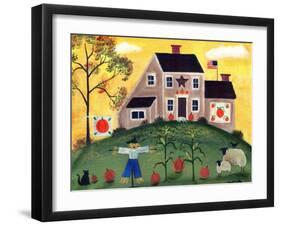 Scarecrow Pumpkin Sheep Cheryl Bartleypsd-Cheryl Bartley-Framed Giclee Print