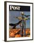 "Scarecrow," Saturday Evening Post Cover, October 26, 1946-John Atherton-Framed Giclee Print