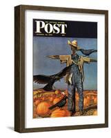 "Scarecrow," Saturday Evening Post Cover, October 26, 1946-John Atherton-Framed Premium Giclee Print