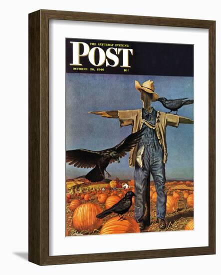 "Scarecrow," Saturday Evening Post Cover, October 26, 1946-John Atherton-Framed Premium Giclee Print