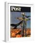 "Scarecrow," Saturday Evening Post Cover, October 26, 1946-John Atherton-Framed Premium Giclee Print