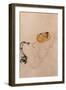 Scared, Crouching Young Girl, 1912-Egon Schiele-Framed Giclee Print