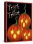 Scared Pumpkins-Patricia Dymer-Stretched Canvas