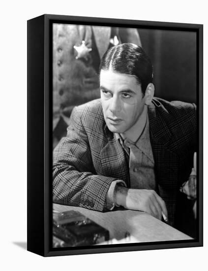SCARFACE, 1932 directed by HOWAR HAWKS AND RICHARD ROSSON Paul Muni (b/w photo)-null-Framed Stretched Canvas