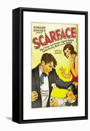 Scarface, 1932, Directed by Howard Hawks-null-Framed Stretched Canvas