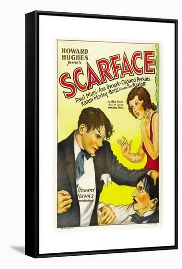 Scarface, 1932, Directed by Howard Hawks-null-Framed Stretched Canvas